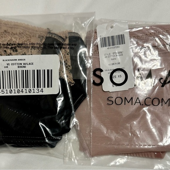 Soma Intimates & Sleepwear Nwt 2 Panties Soma Vanishing Edge Cotton